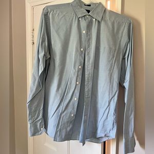 Blue and white j crew men’s dress shirt